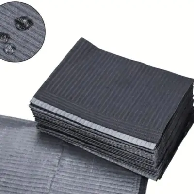 Dental Bibs - Black - Pack of 20