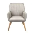 Sarah accent seat for salon reception areas with gold legs and plush upholstery