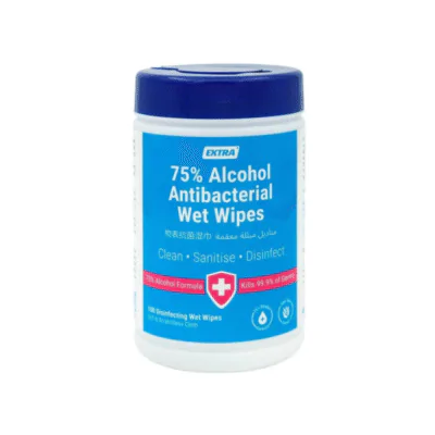 75 % Alcohol Wipes – 75 Wipes – Pack of 5