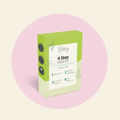 4 Step Pedi Kit Includes Jelly Soak - Green Tea