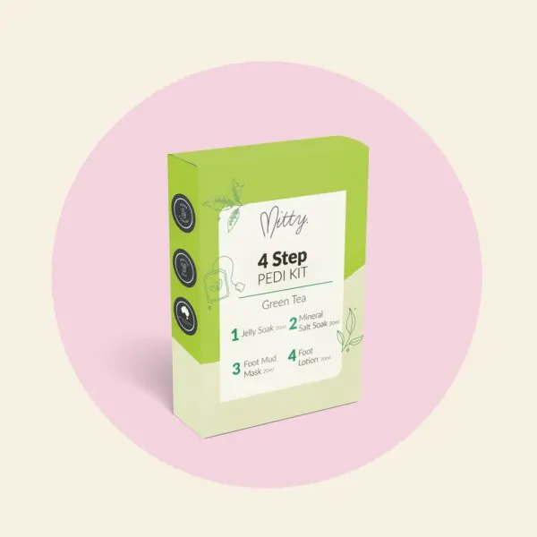 4 Step Pedi Kit Includes Jelly Soak - Green Tea