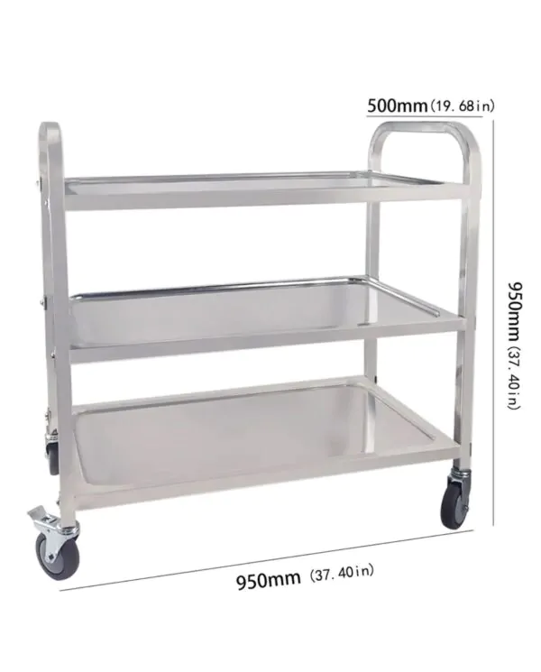 Large Silver Beauty Trolley - Image 3