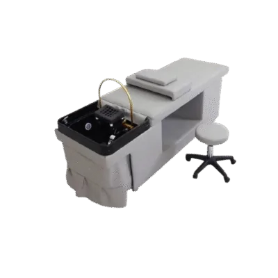 Nami Wellness Japanese Head Spa - Plumbed - Grey with Black Basin