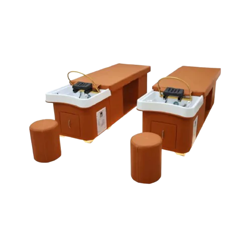 Wooden Bliss Japanese Head Spa - Plumbed - Orange