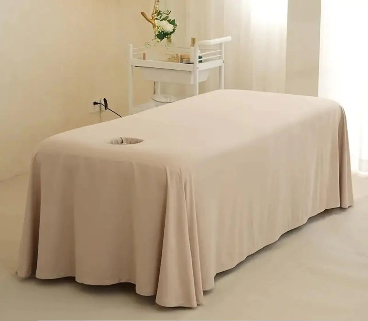 Spa Treatment Bed Cover with Face Hole - Image 3