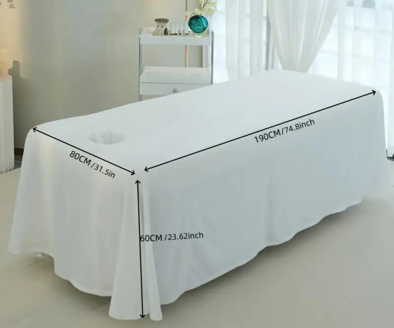 Spa Treatment Bed Cover with Face Hole