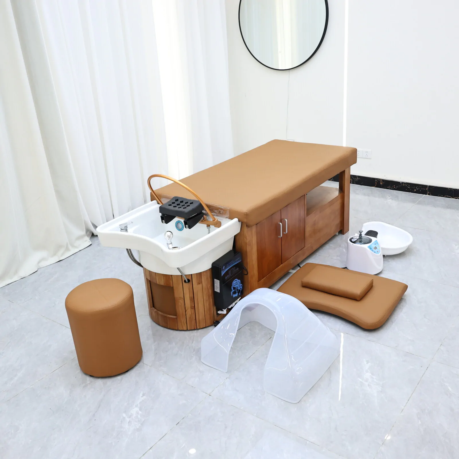 Tranquility Japanese Head Spa - Plumbed - Chestnut - Image 5