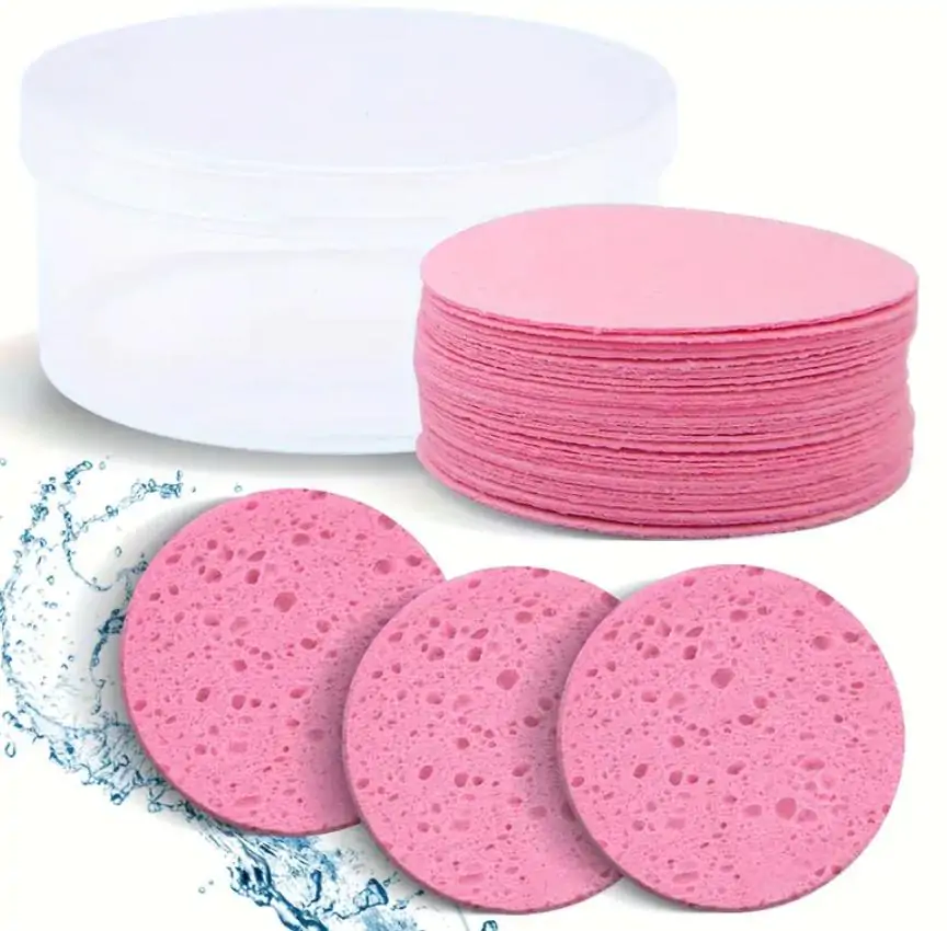 Facial Sponge - Pink - Pack of 10
