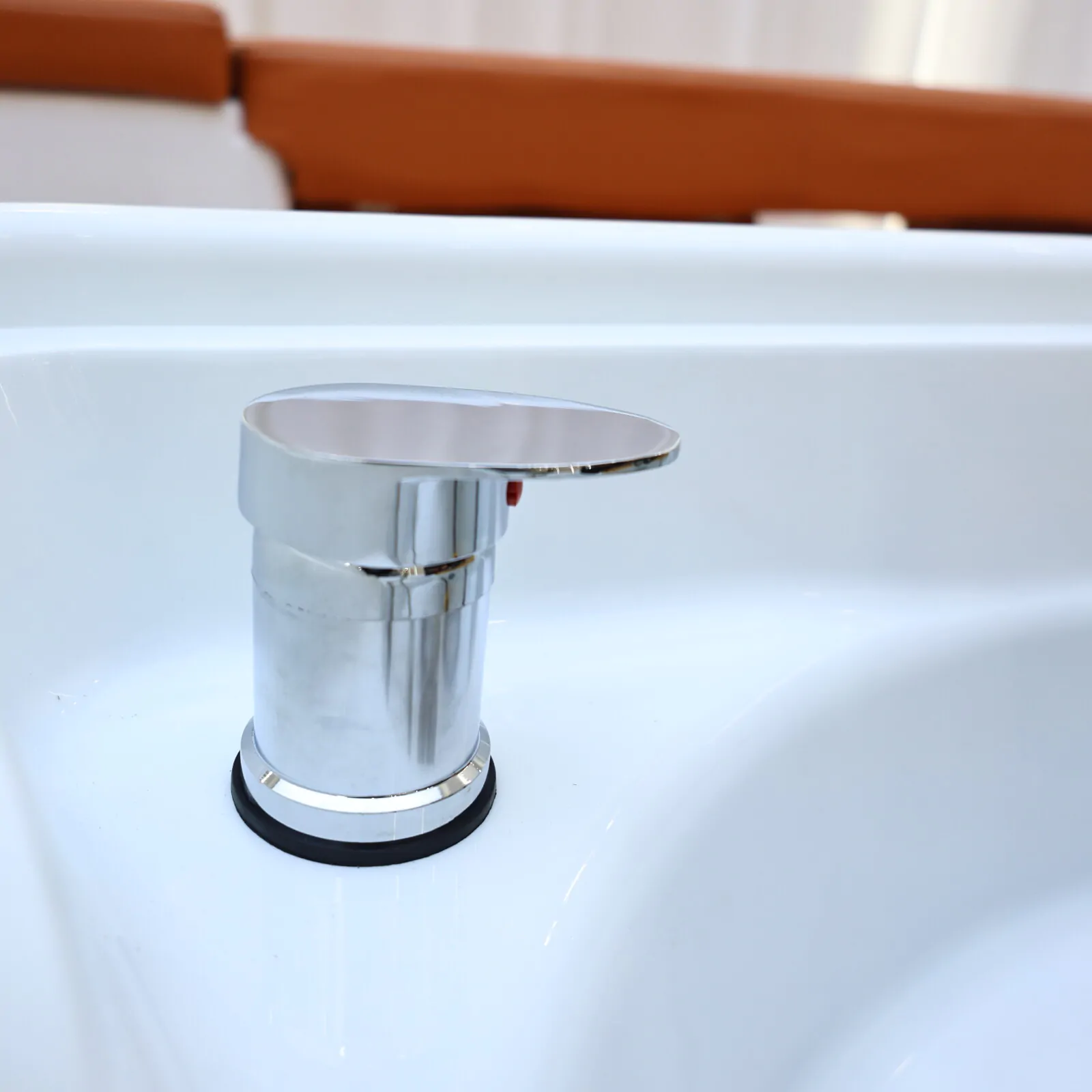 Wooden Bliss Japanese Head Spa - Plumbed - Orange - Image 11