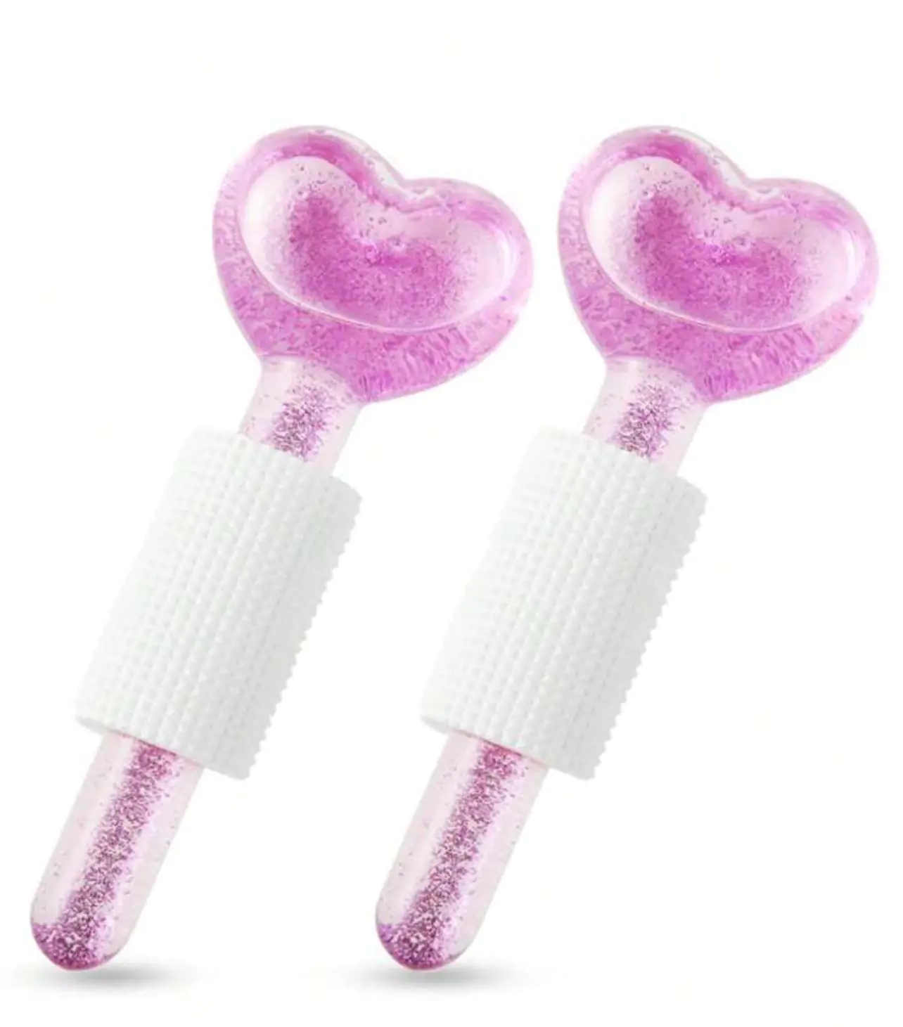 Pack Of 2 – Pink Heart Facial Ice Rollers