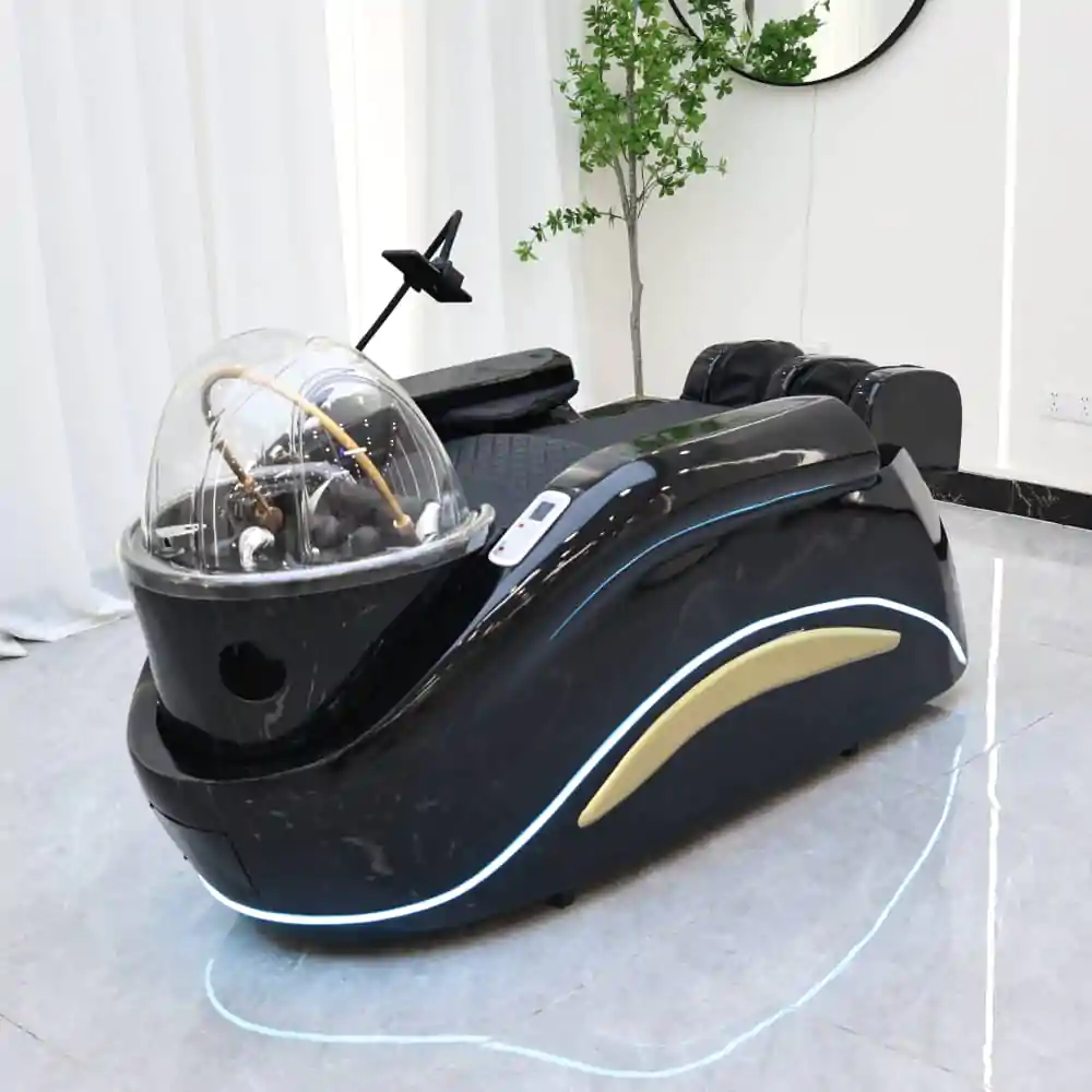 Deluxe Japanese Head Spa with Massage Chair - Black - Image 5
