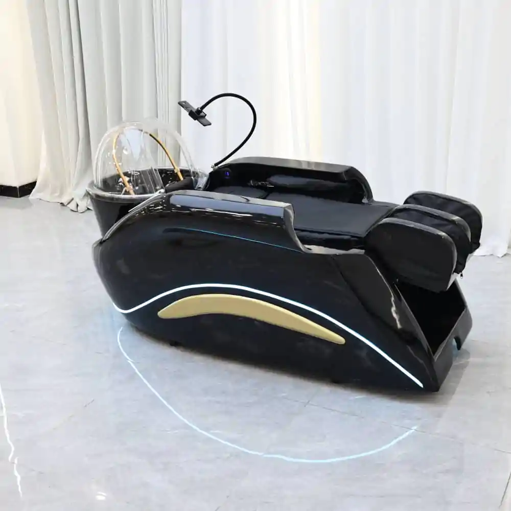 Deluxe Japanese Head Spa with Massage Chair - Black - Image 3