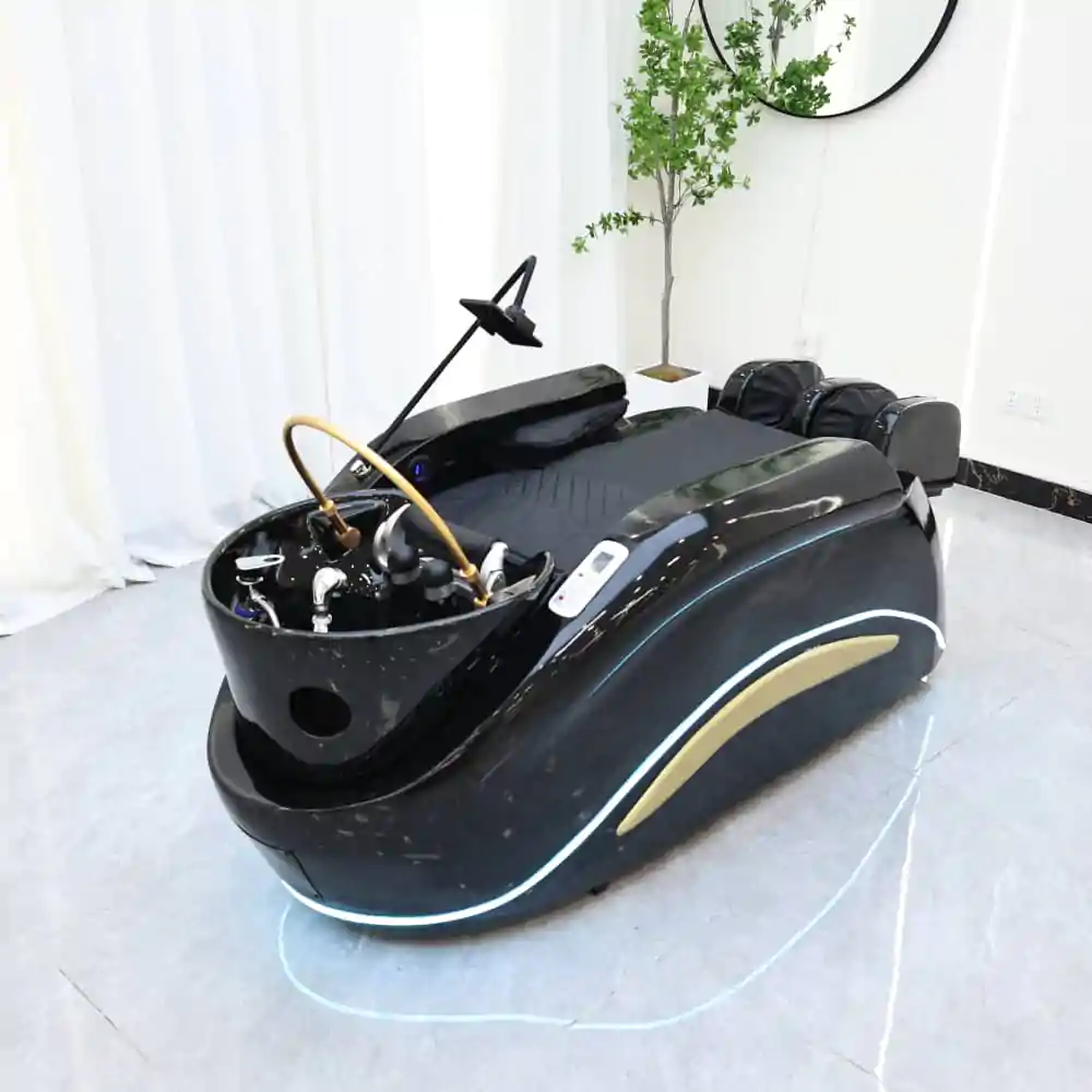 Deluxe Japanese Head Spa with Massage Chair - Black - Image 2