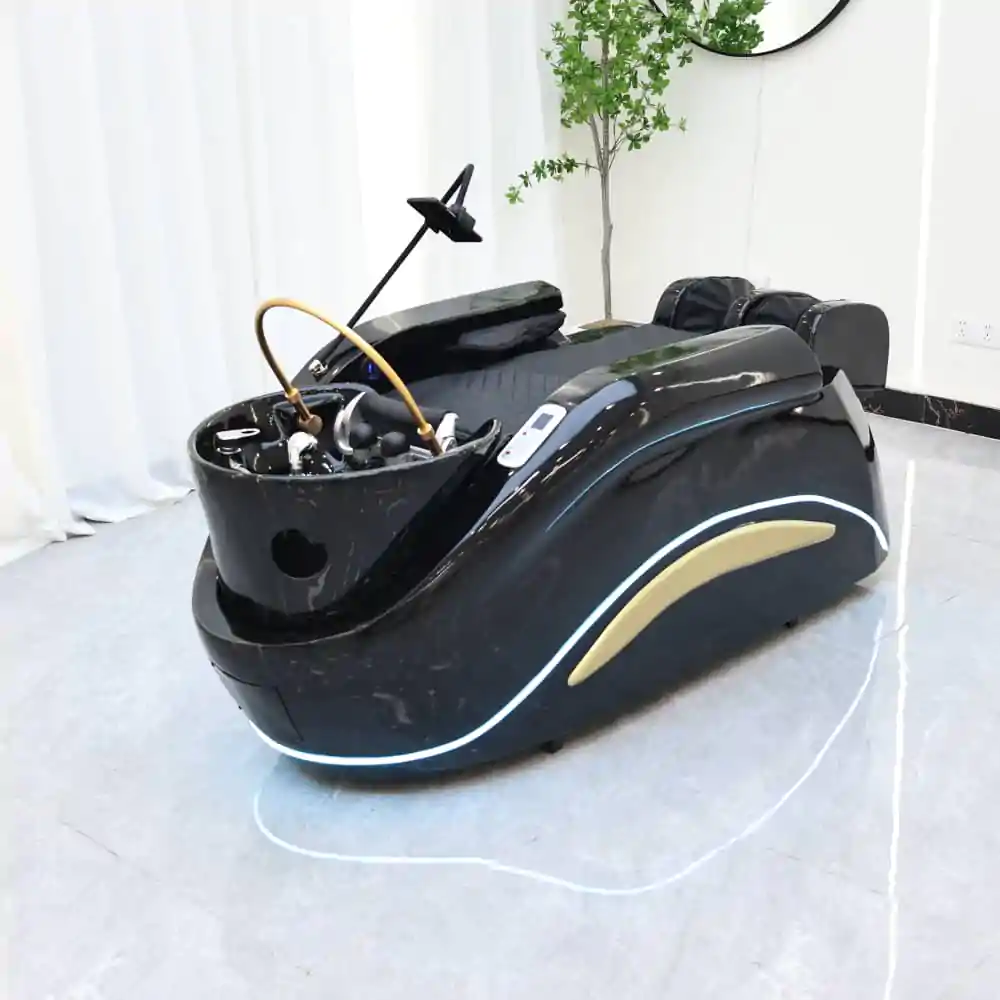 Deluxe Japanese Head Spa with Massage Chair - Black - Image 12