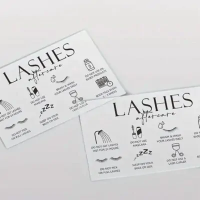 Lash Extension Aftercare Cards - Pack of 50