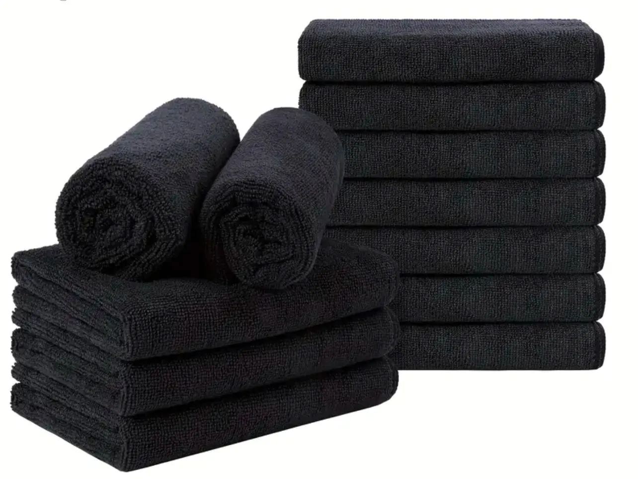 Microfiber Facial Cloths 30cm x 70cm – 10 pces – Black