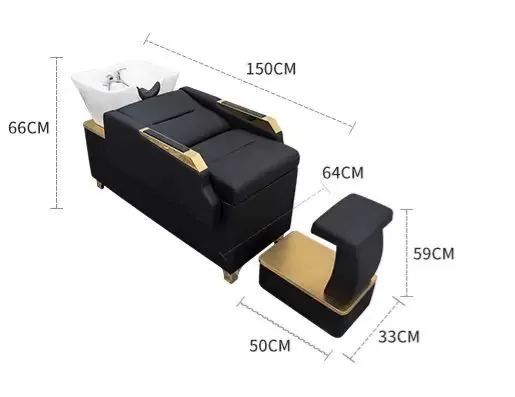 Daihaku Japanese Head Spa - Plumbed - Black & Gold - Image 9