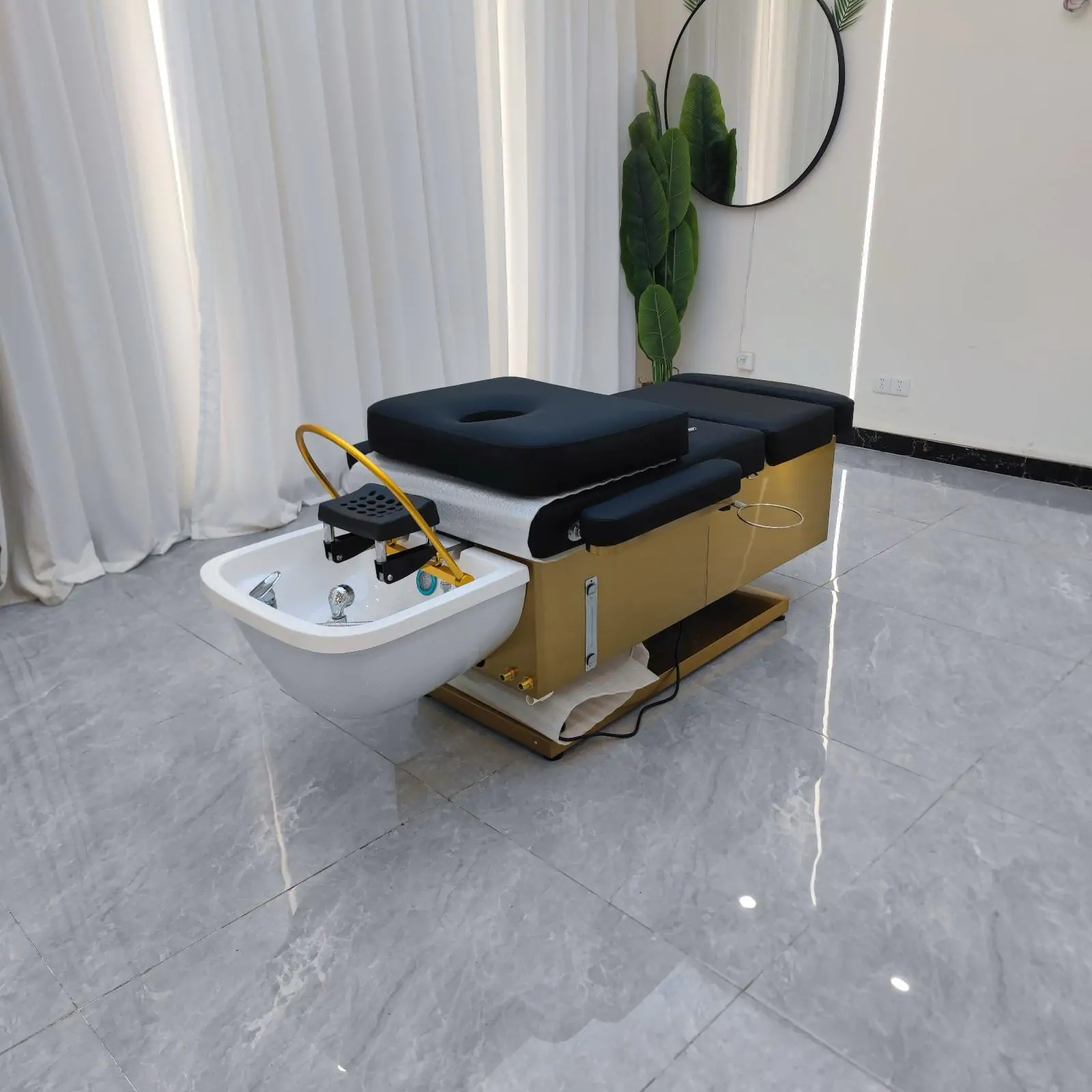 Luxury Japanese Head Spa / Pedicure Basin with arms 65cm wide – Plumbed - Image 5