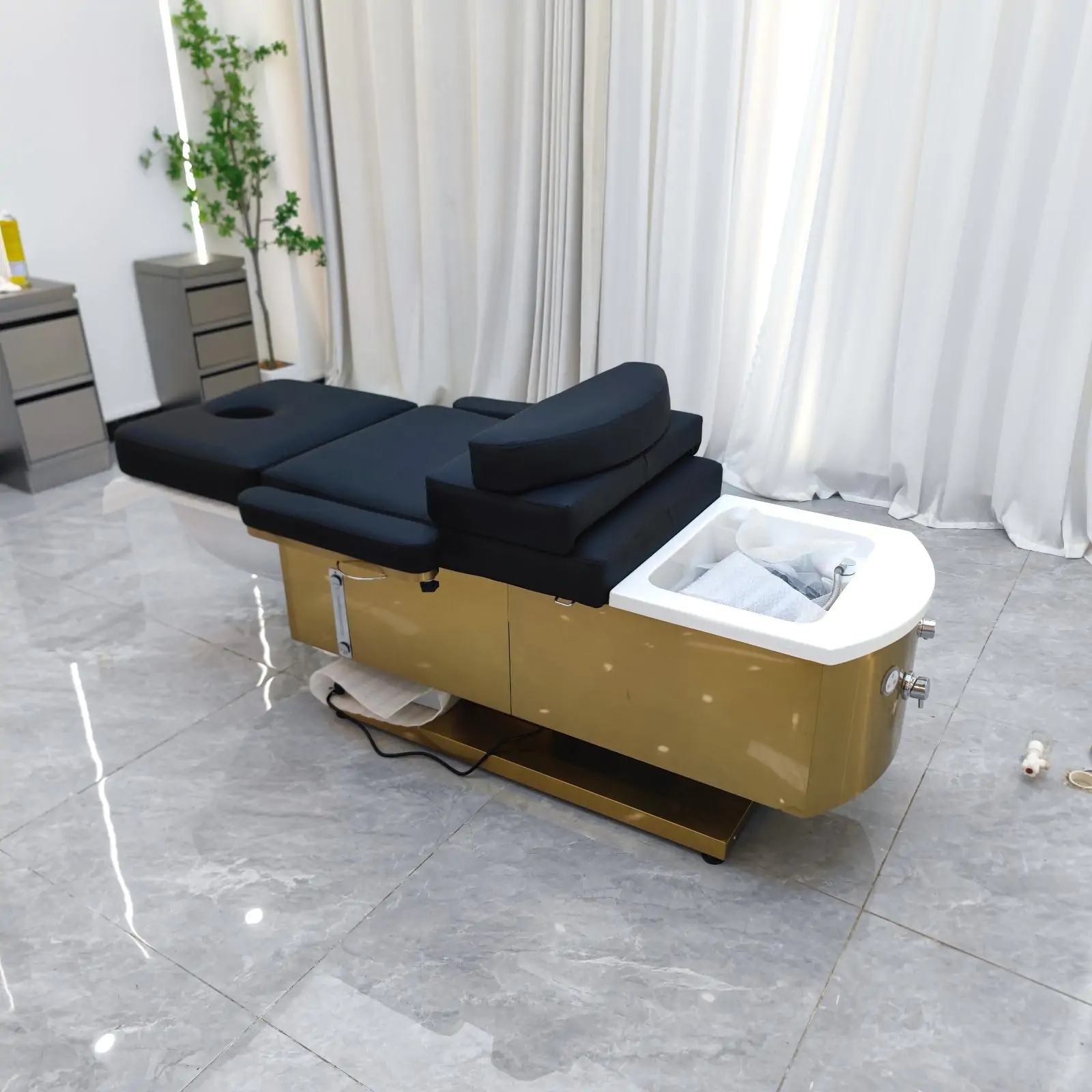 Luxury Japanese Head Spa / Pedicure Basin with arms 65cm wide – Plumbed - Image 6