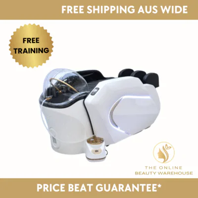 White Deluxe Spa Japanese Head Spa with Massage Chair – White & Black