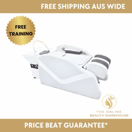 Atami Japanese Head Spa with Massage Chair - No Plumbing - White & Grey