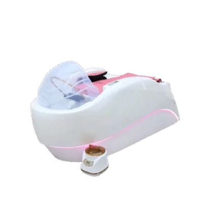 Japanese head spa massage chair white pink
