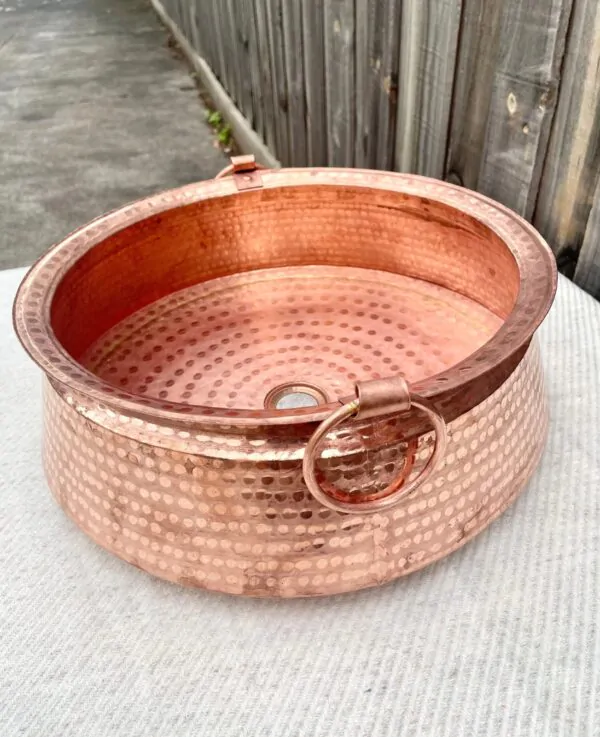 Copper Luxe Plumbed Pedicure Basin - Copper - Image 2