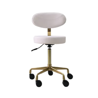 Luxury Stool – White & Gold