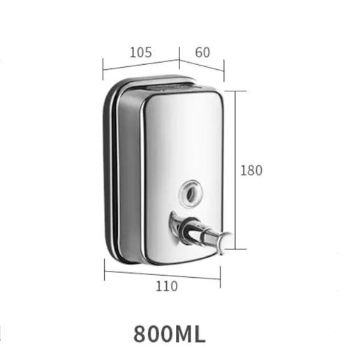 Stainless Steel Wall Mounted Dispenser 800ml
