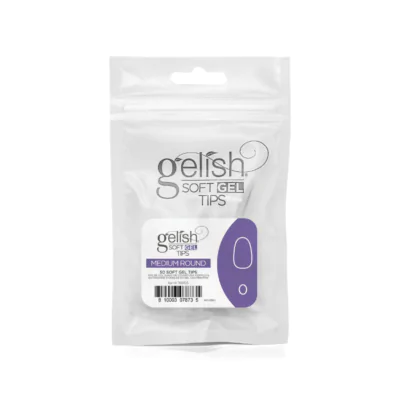 Gelish Soft Gel Tips – Medium Round – Size 0 (50 ct)