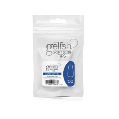 Gelish Soft Gel™ Tips Refill – Long Coffin, Size 00 (50‑Count)