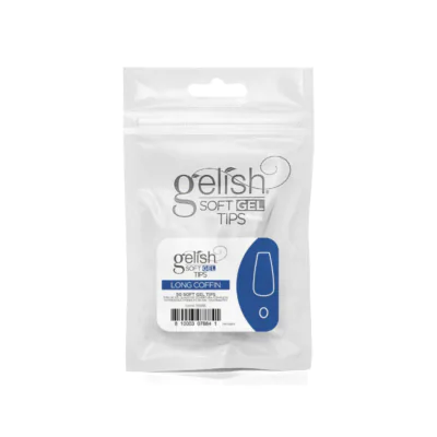 Gelish Soft Gel™ Tips Refill – Long Coffin, Size 0 (50‑Count)