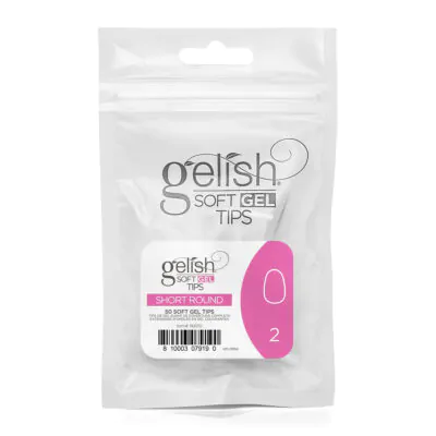 Gelish Soft Gel™ Tips Refill – Short Round, Size 2 (50-Count)