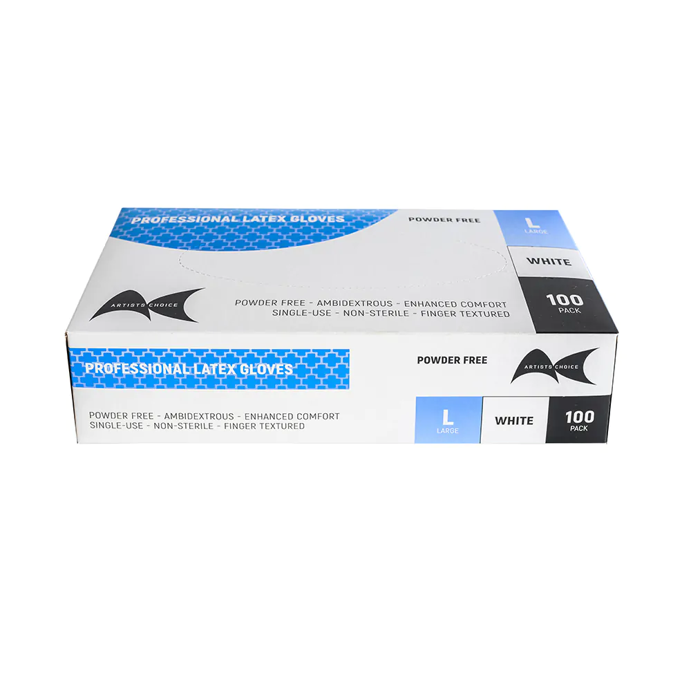 Artist’s Choice – Professional Latex Gloves Large (100 Pack)