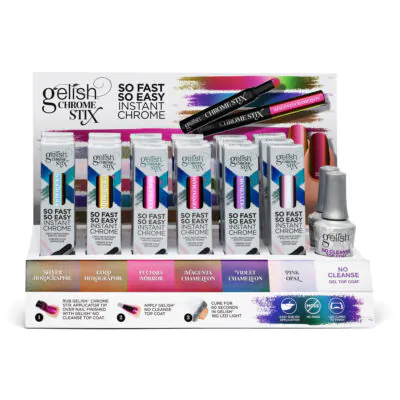 Gelish Chrome Stix – Set Up & Display