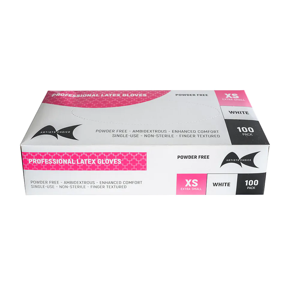 Artist’s Choice – Professional Latex Gloves Extra Small (100 Pack)