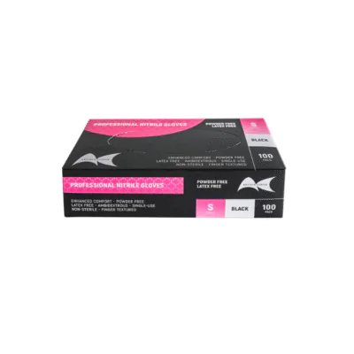 Professional Nitrile Gloves – Small (Black)