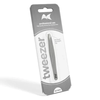 Tweezer 14 – Arched Straight Tip (Grey)