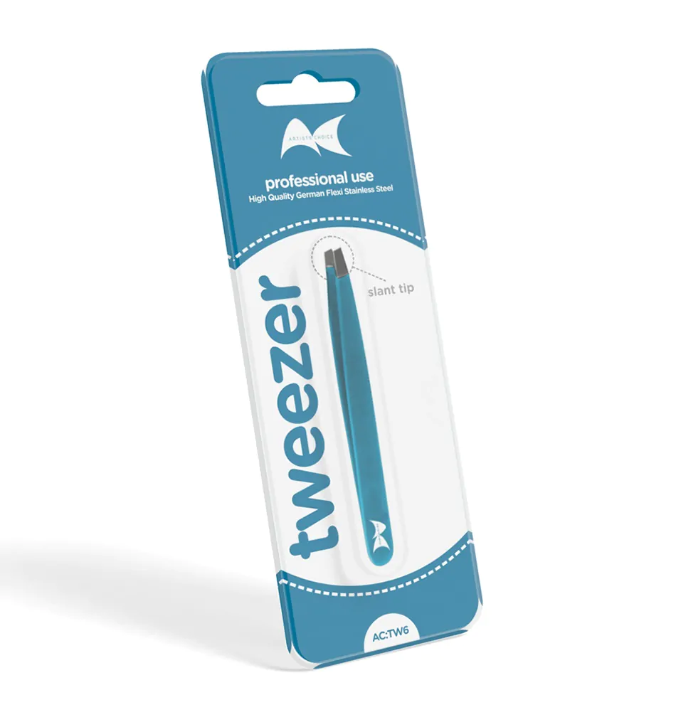 Tweezer 6 – Slant Tip (Blue)