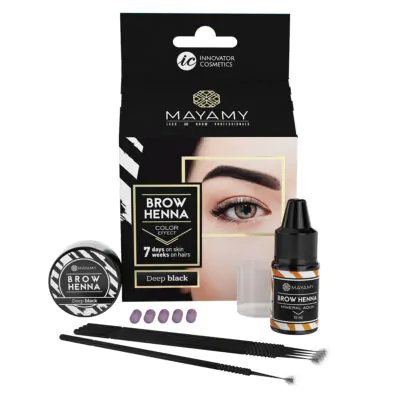 Mayamy Brow Henna Trial Set – Deep Black