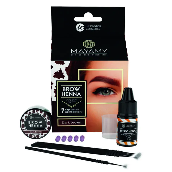 Mayamy Brow Henna Trial Set – Dark Brown