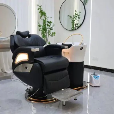DEMO: Zen Plush Japanese Head Spa / Hairdressing Basin – Plumbed - Black