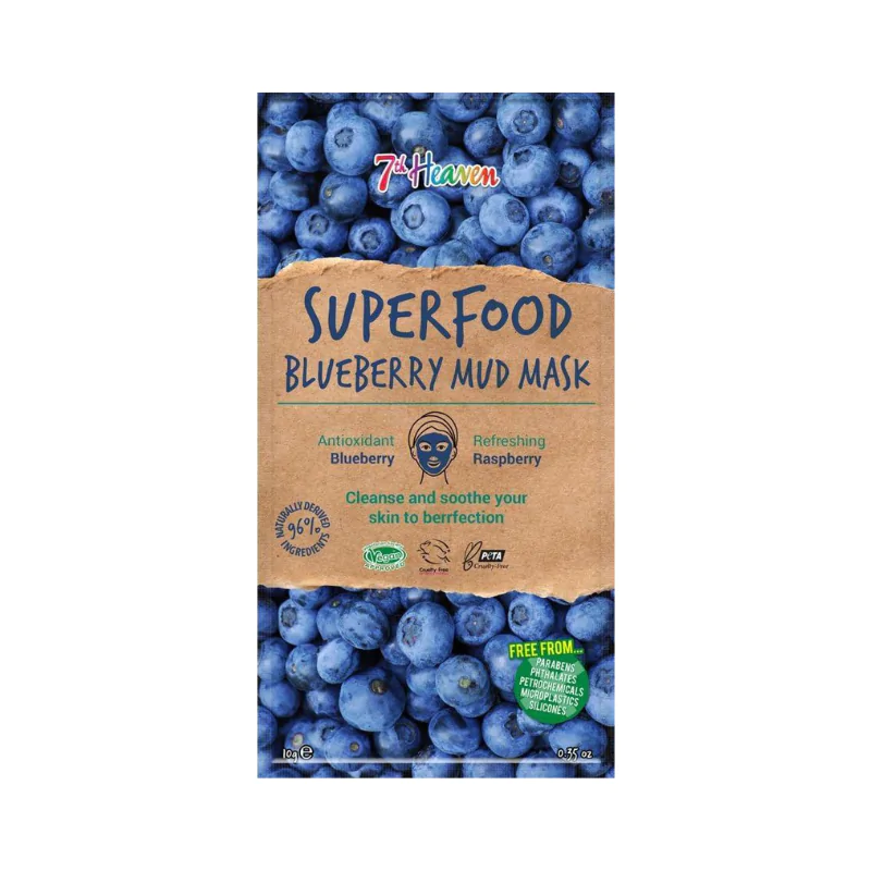 Pack of 12 - Superfood Blueberry Mud Mask