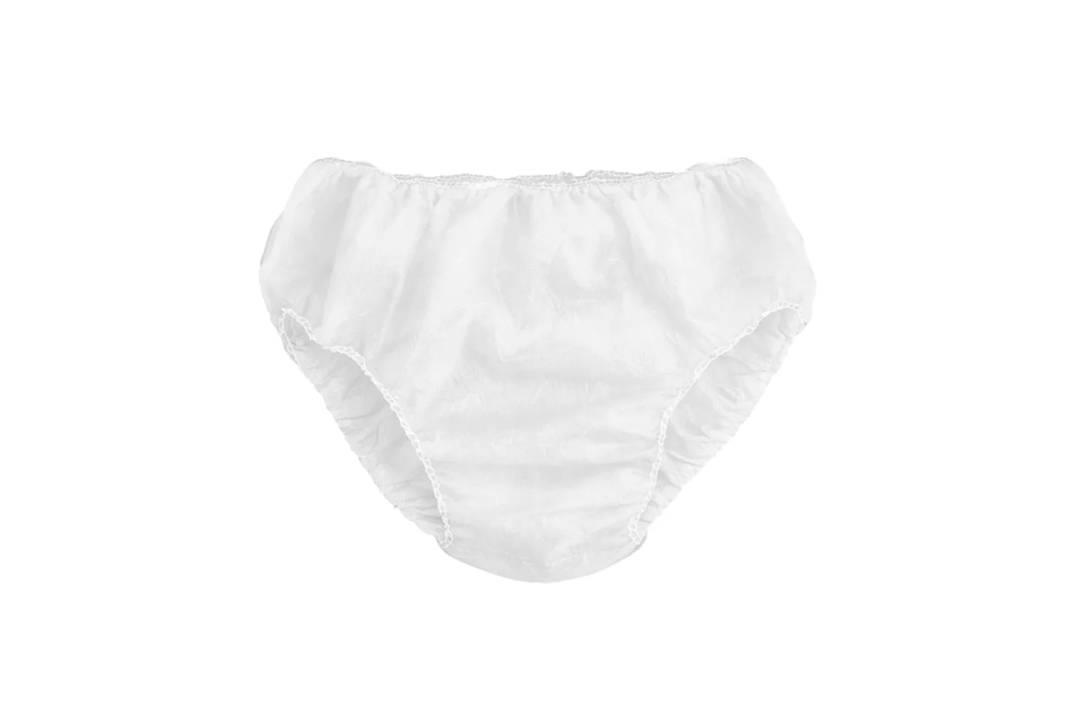 Full Brief Disposable Underwear - White - 100 pces