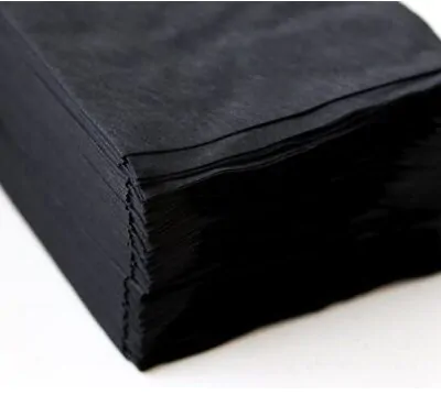 Disposable Towels - Black - 40cm x 70cm - Pack of 50