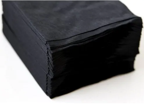 Disposable Towels - Black - 40cm x 70cm - Pack of 50
