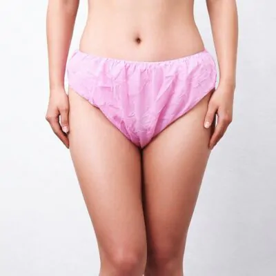 Full Brief Disposable Underwear – Pink – 50 pces