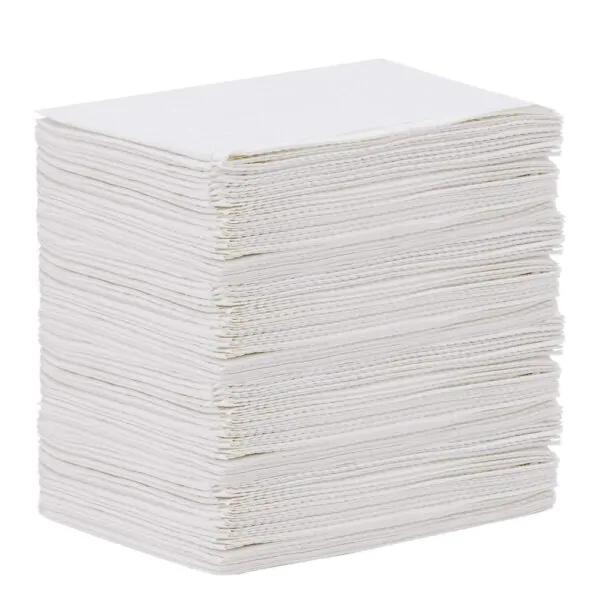 Bulk carton of 500 White Dental Bibs 3-ply waterproof for professional clinic use