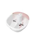 Pedicure Portable Spa with massage rollers and pink splash guard for professional foot treatments