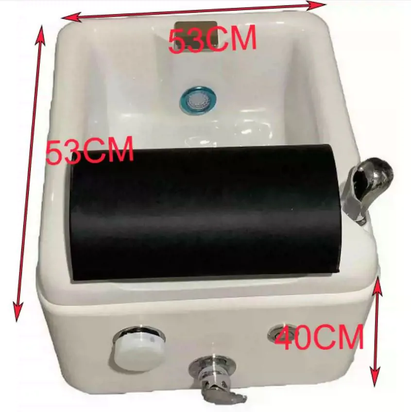 Square Plumbed Pedicure Bowl Compact - Image 2